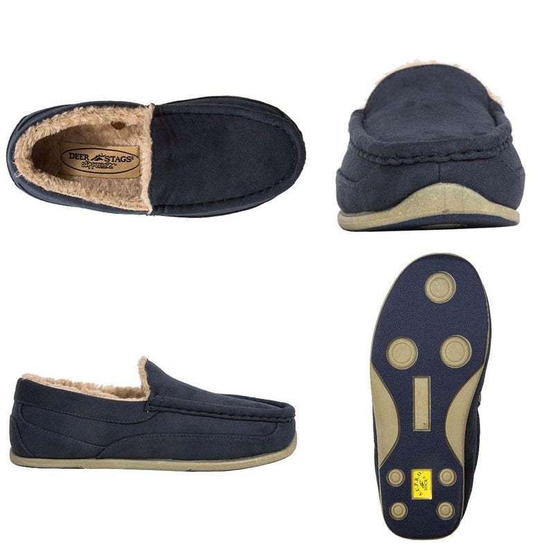 Deer Stags Slipper, Navy, 6 US Unisex Big Kid - Image 2